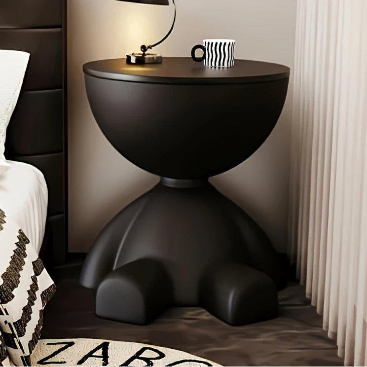 Otto Moderne Zwarte Opbergpoef | Stijlvol & Stevig met Rond Deksel