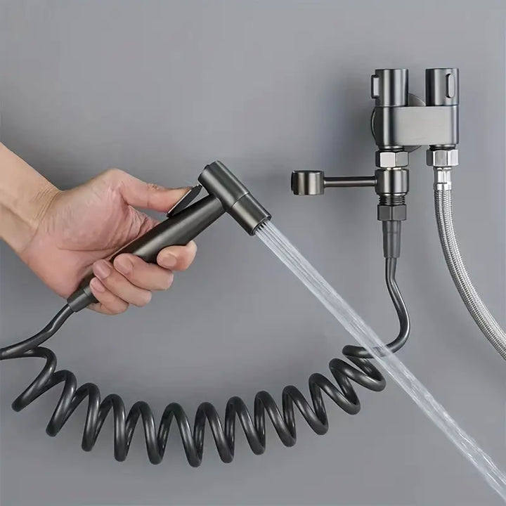 Complete Hand Bidet Set | Hygienic Shower Handset with Flexible Hose &amp; Dual Water Control