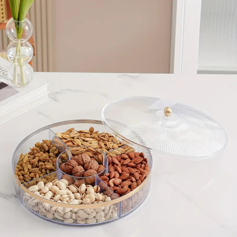 AmberLuxe | Pot à bonbons avec couvercle 28 cm – Organisateur de snacks de luxe