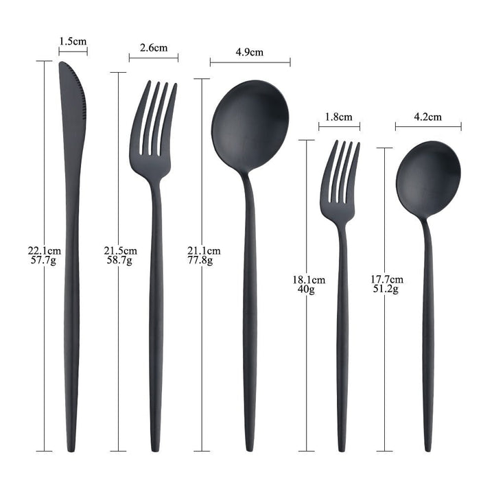 Spain Cutlery Set | Luxury 16- or 20-Piece Stainless Steel Set – Modern &amp; Elegant Design