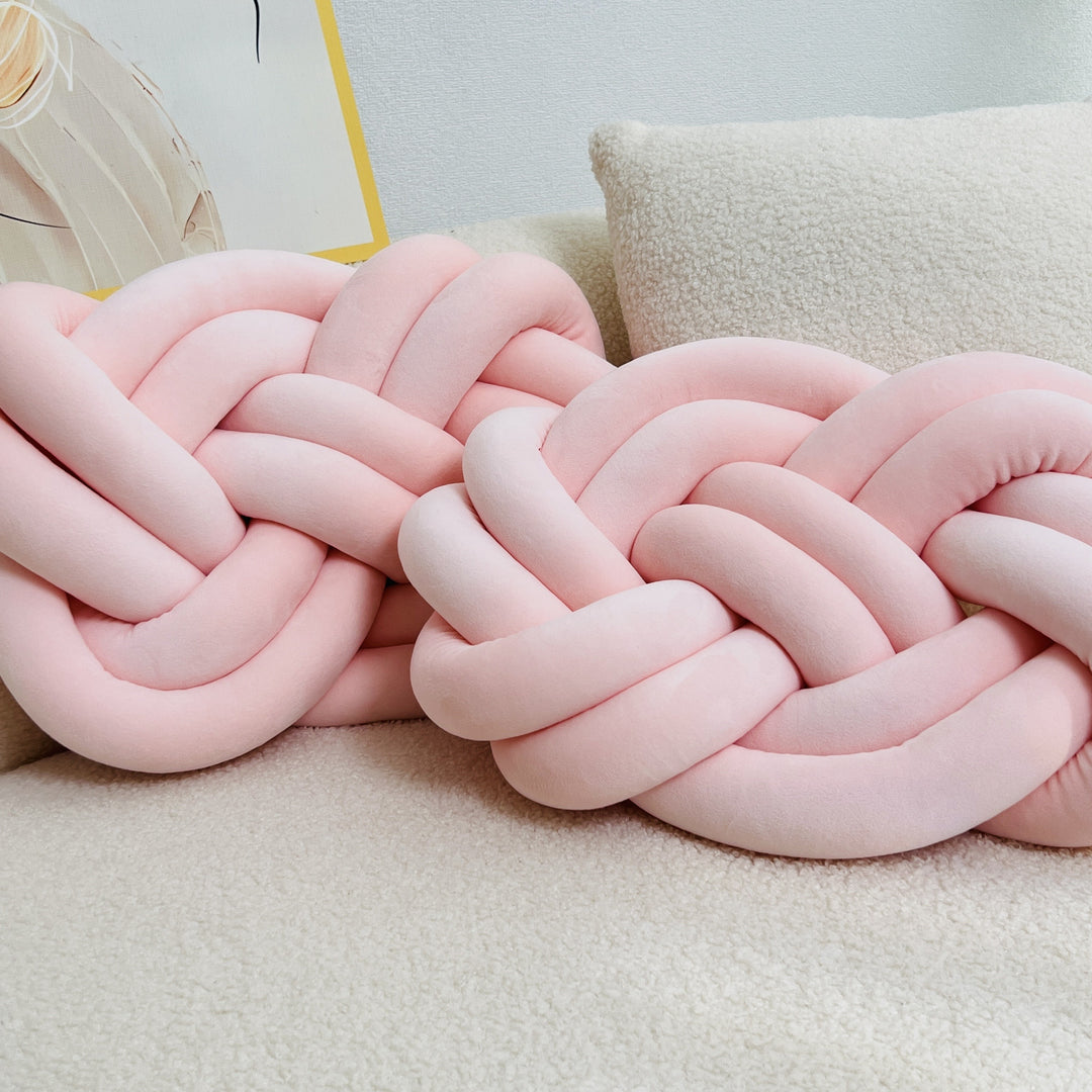 Ensemble de 2 coussins noués | Coussins noués doux et luxueux pour canapé et lit