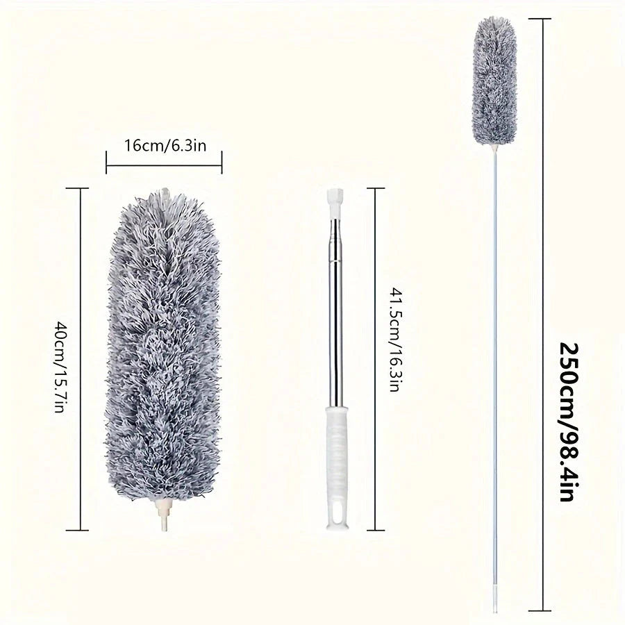 Chiffon extensible avec tête flexible | Portée de 280 cm | Réutilisable et lavable