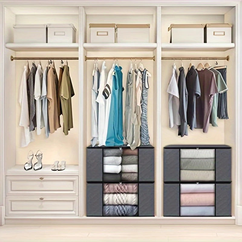 Lot de 3 boîtes de rangement pliables en tissu | Grande capacité | 30 x 55 x 35 cm