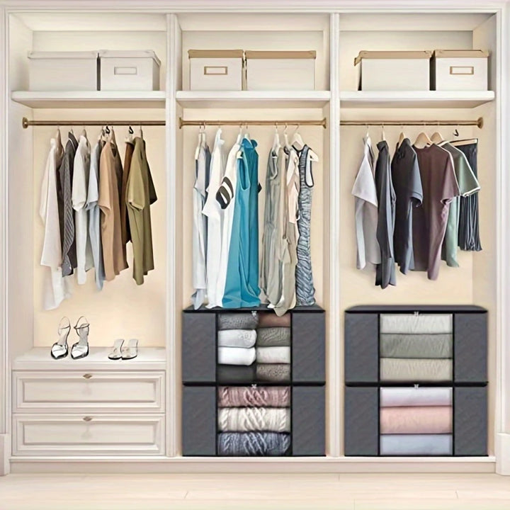 Lot de 3 boîtes de rangement pliables en tissu | Grande capacité | 30 x 55 x 35 cm