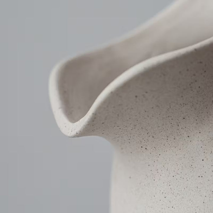 Vase en céramique rustique avec poignée | Pichet vintage fait main