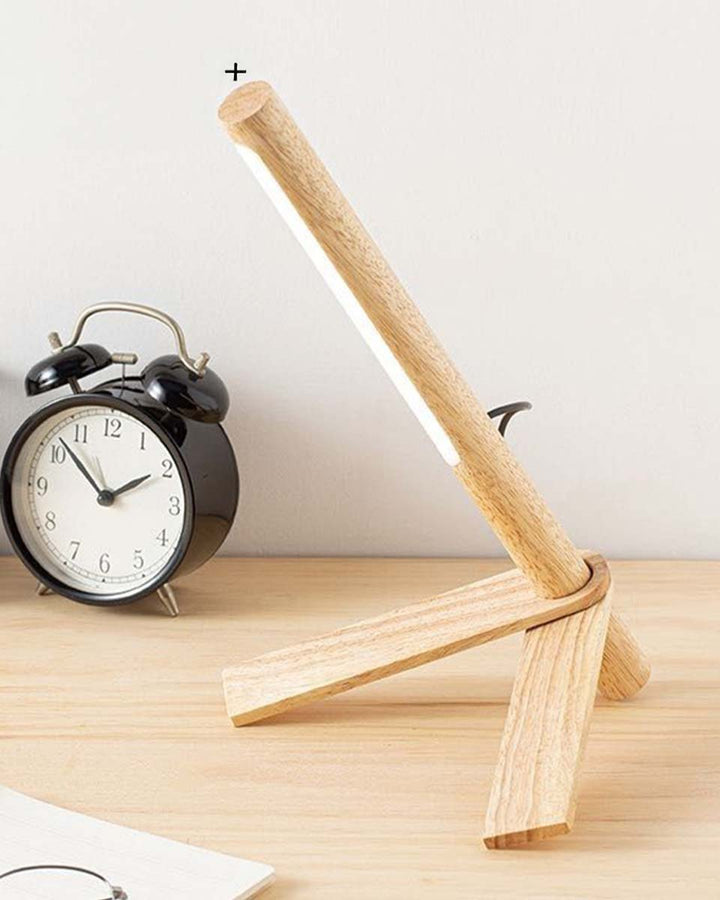 Gepetto Lampe de Table en Bois | Lampe Dimmable avec 3 Niveaux de Lumière & Design Naturel