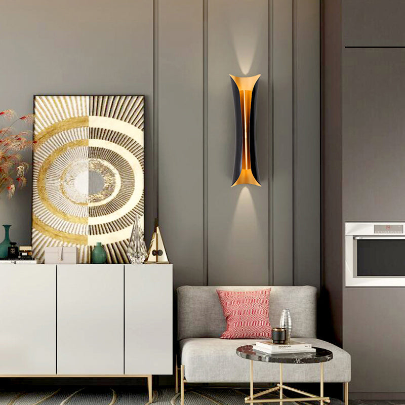 Applique murale industrielle à double bras | Éclairage mural en métal noir