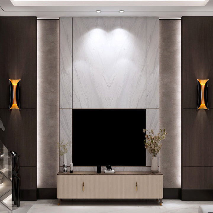 Applique murale industrielle à double bras | Éclairage mural en métal noir