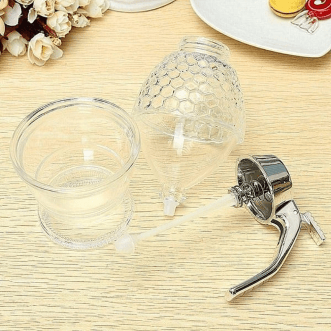 HoneySaver | Distributeur de miel Kettle avec technologie anti-goutte | Design transparent et élégant