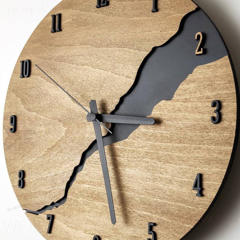 Wooden Luxury Clock | Timeless Wall Clock Made of High-Quality Wood | Elegant &amp; Stylish Design
