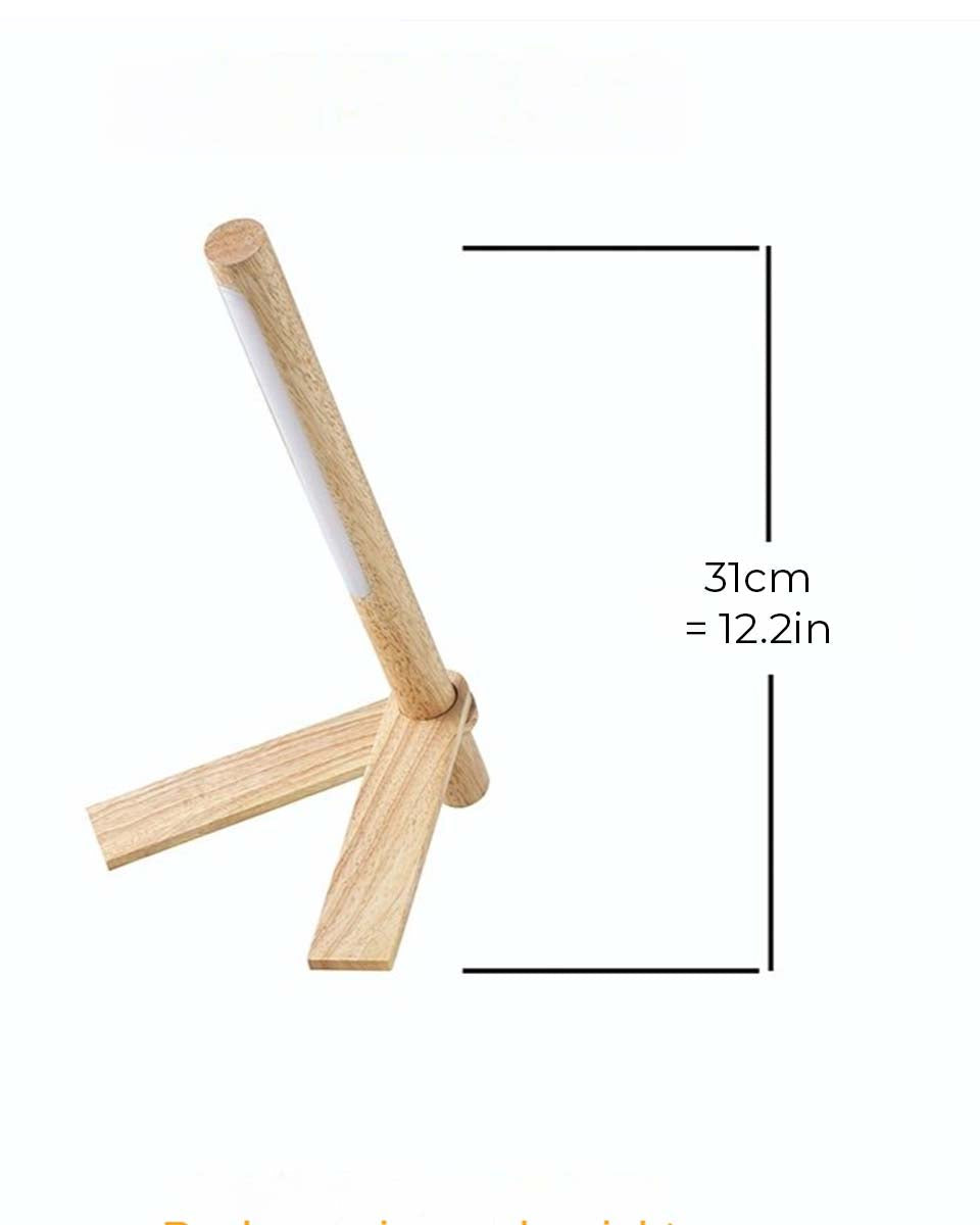 Gepetto Lampe de Table en Bois | Lampe Dimmable avec 3 Niveaux de Lumière & Design Naturel