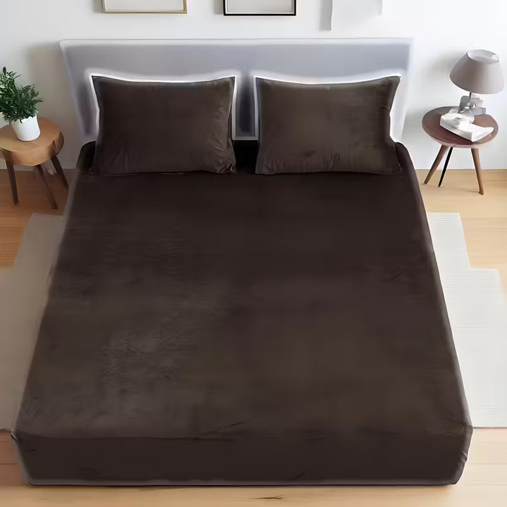 Luxury Velvet Bedding Set | 3-Piece with Fitted Sheet &amp; Pillowcases | Ultimate Softness &amp; Warmth