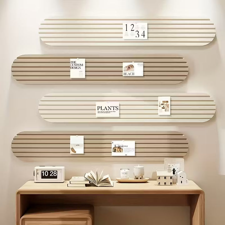 SoftStrips™ Panneaux muraux en feutre autocollants (4 pièces) | Absorbant le son et tableau d'affichage en un seul produit