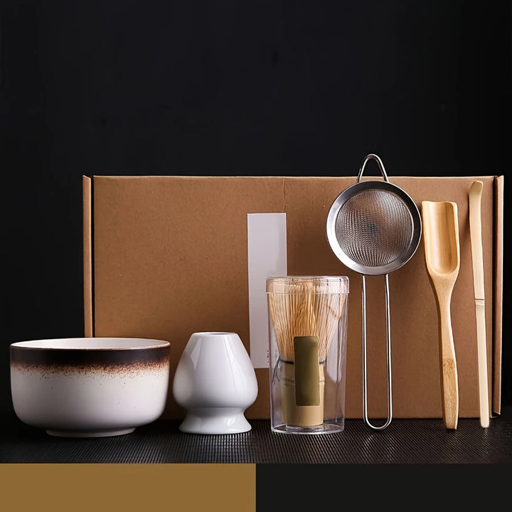 Coffret Cadeau Matcha | Ensemble Complet de Thé Japonais 7 pièces