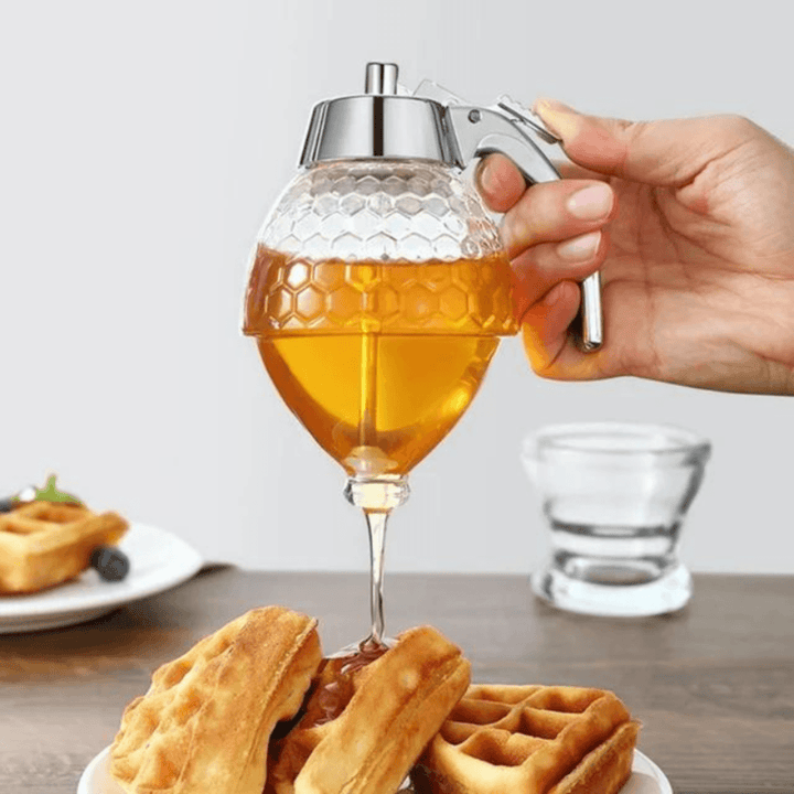 HoneySaver | Distributeur de miel Kettle avec technologie anti-goutte | Design transparent et élégant