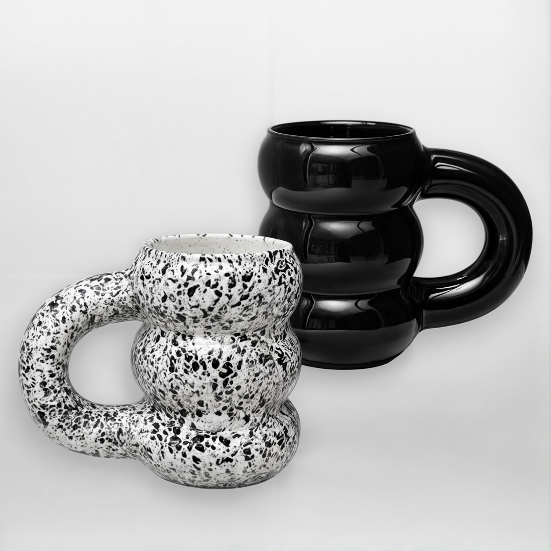 Porseleinen Beker | Minimalistisch Geometrisch Design | 300 ml