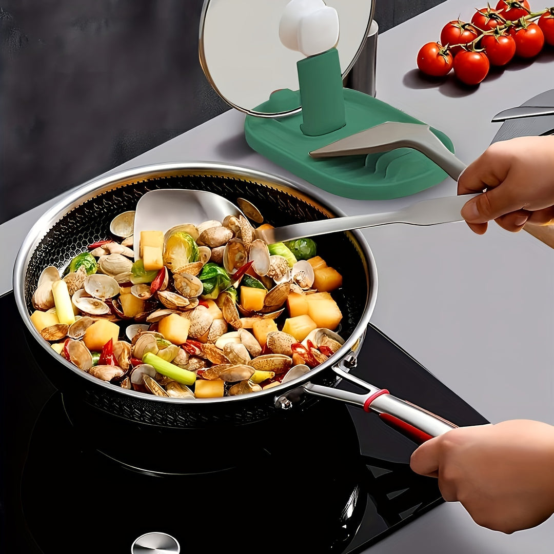 Organisateur de cuisine | Support pour couvercle et cuillère avec base antidérapante