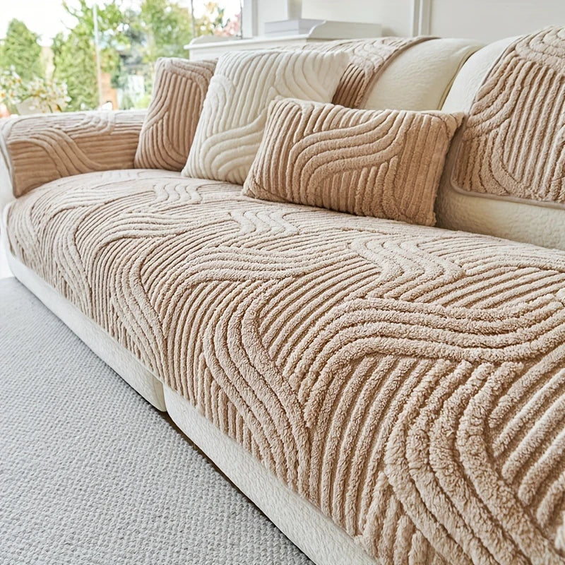 PlushGuard™ Luxury Fleece Sofa Cover | Non-Slip &amp; Pet Friendly