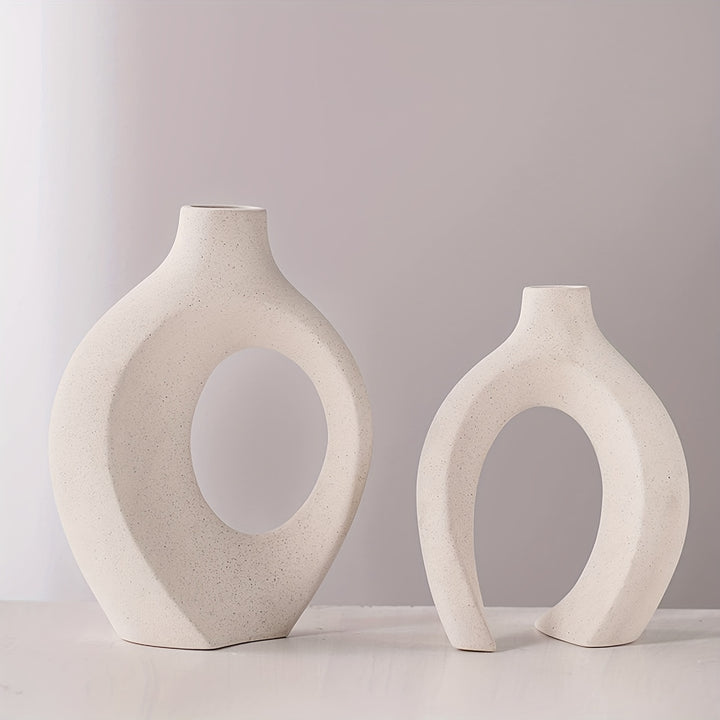Ensemble de 2 Vases Céramiques | Design Minimaliste & Scandinave