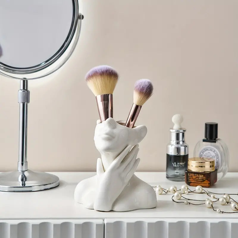 Vase abstrait en céramique | Design moderne avec visage