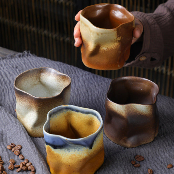 Tasse en céramique torsadée – Tasse rétro faite à la main (280ml)