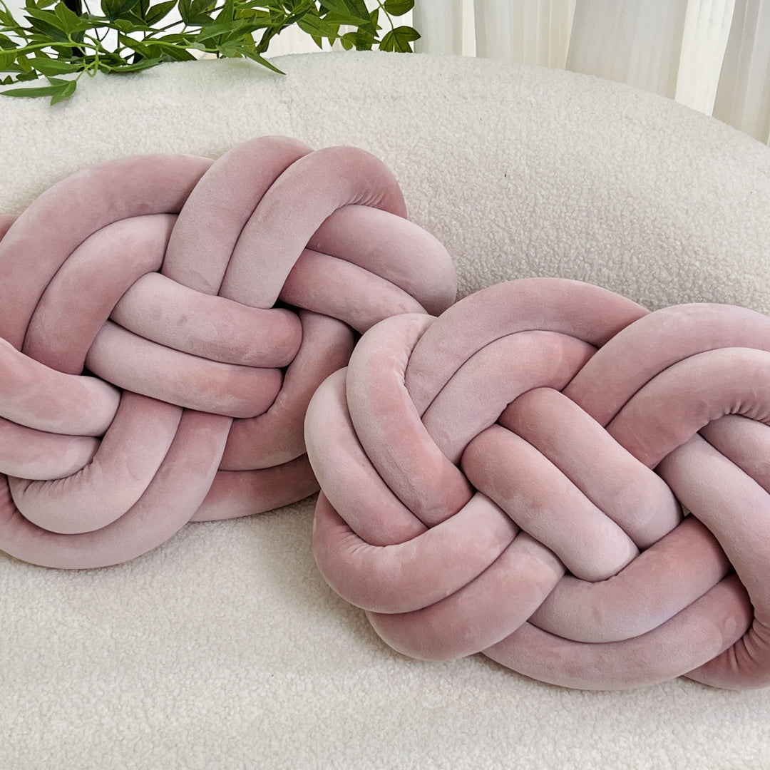 Ensemble de 2 coussins noués | Coussins noués doux et luxueux pour canapé et lit