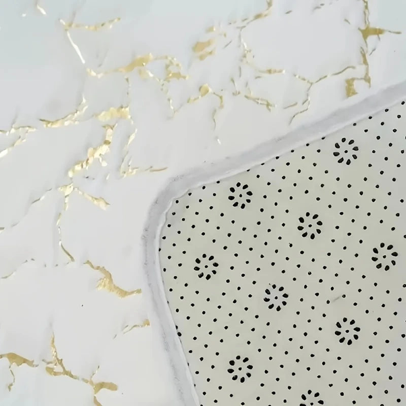 Tapis de bain en marbre | Antidérapant et à séchage rapide, 60x40 cm