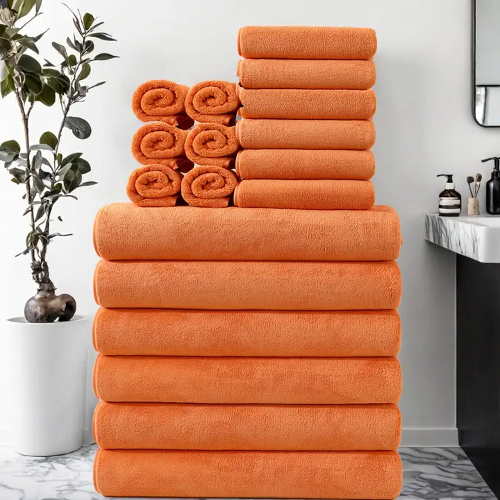 8-Piece Quick-Drying Bath Towel Set | Super Soft for Home &amp; Spa