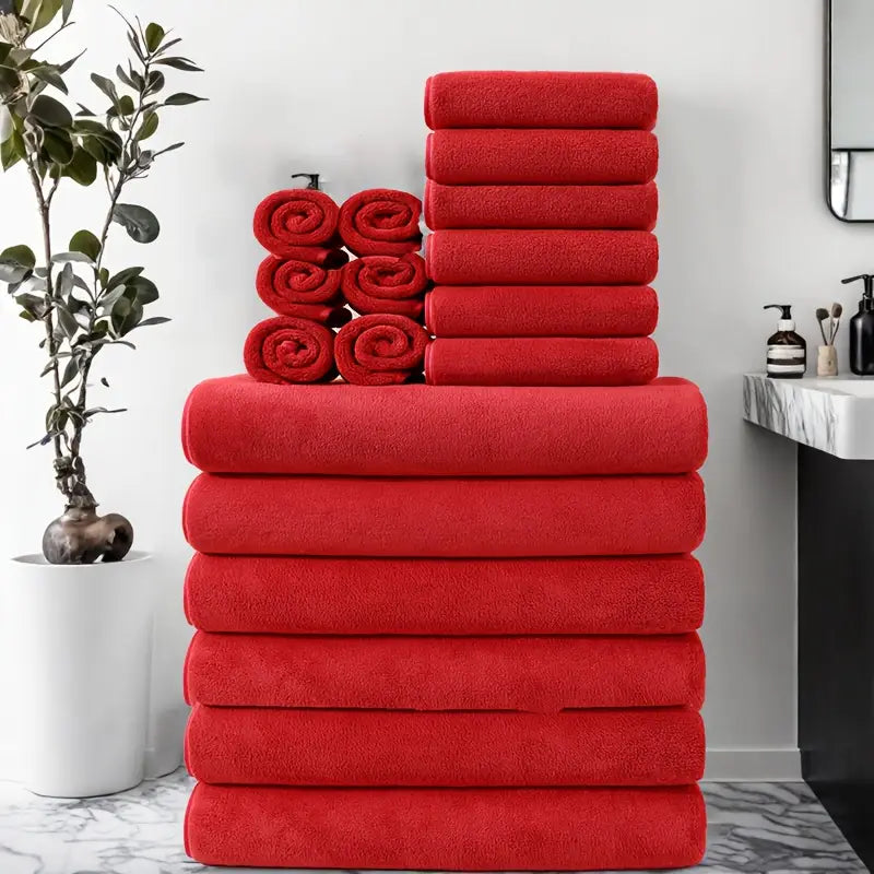 8-Piece Quick-Drying Bath Towel Set | Super Soft for Home &amp; Spa
