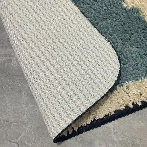 NordicFlow Luxe Tapis de Bain Fait Main | Antidérapant & Lavable en Machine
