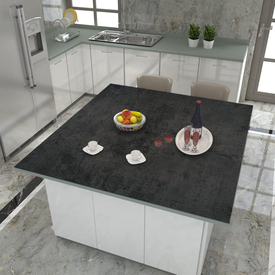 Cemento Nero | Papier peint PVC autocollant noir