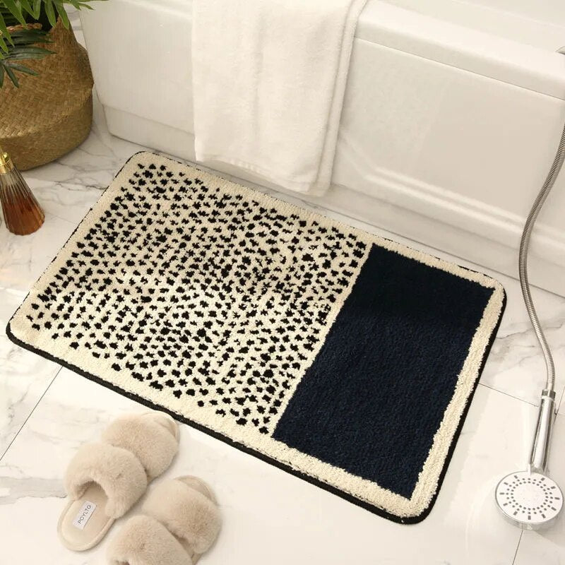 NordicFlow Luxe Tapis de Bain Fait Main | Antidérapant & Lavable en Machine