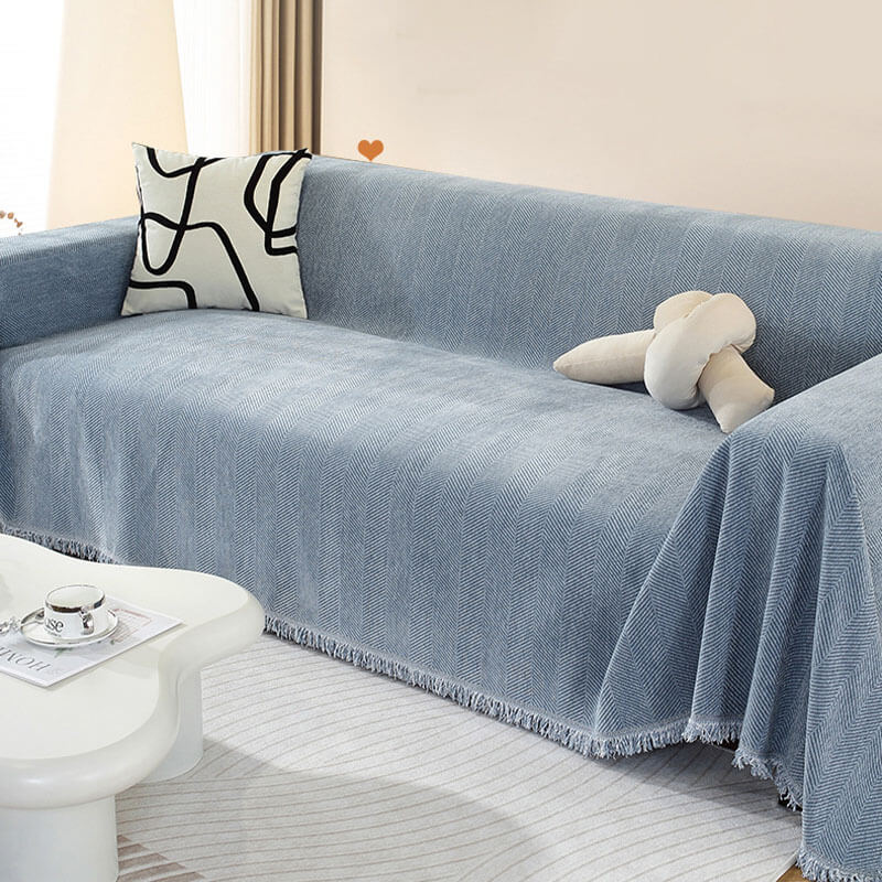 Housse de canapé en chenille de luxe | Housse de protection pour canapé avec ajustement élégant