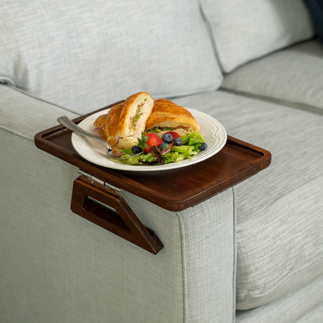 BambooGrip™ Tablette de Banc | Plateau de Table Stable pour Dossier de Banc (Pliable)