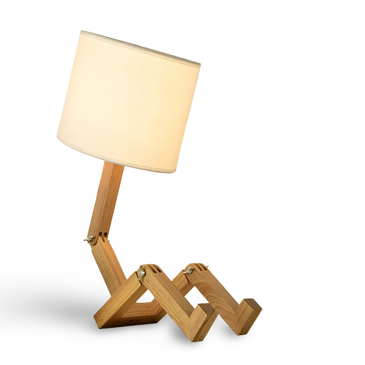 WoodMan™ Lampe de Table en Bois Flexible | Design Flexible & Porte-livre