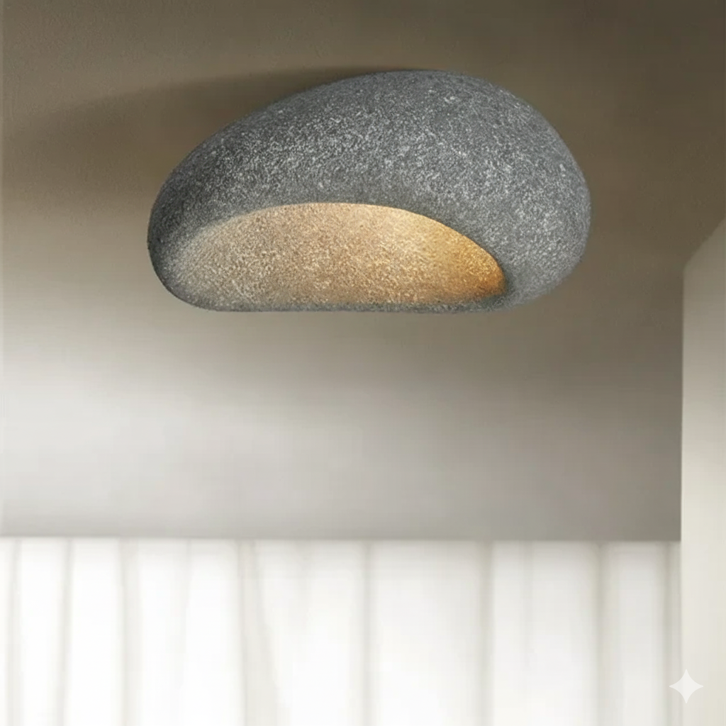 ZenLicht | Lampe Plafonnier Wabi Sabi avec Ambiance Apaisante & Lumière Chaude