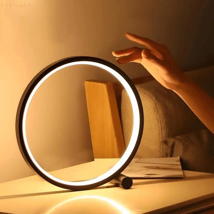 HaloGlo Table Lamp | Minimalist LED Lamp with Touch Control and Adjustable Light Color