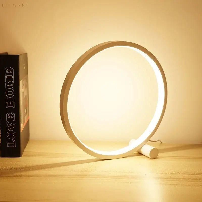 HaloGlo Table Lamp | Minimalist LED Lamp with Touch Control and Adjustable Light Color