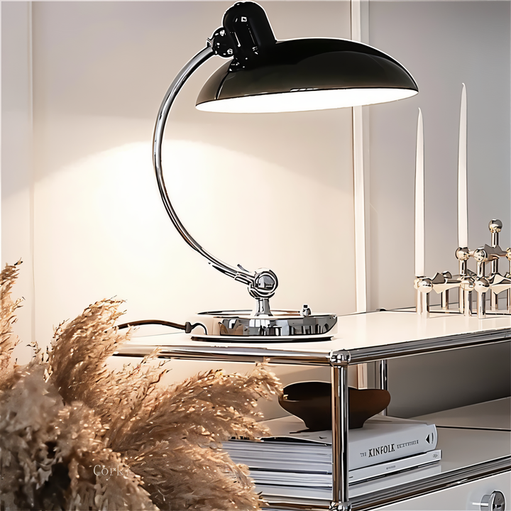 NostaChic™ Lampe de Table Vintage | Bras Réglable & Lumière LED Chaude