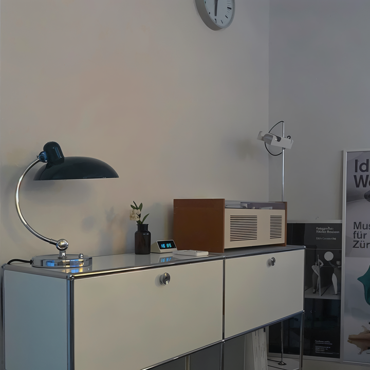 NostaChic™ Lampe de Table Vintage | Bras Réglable & Lumière LED Chaude