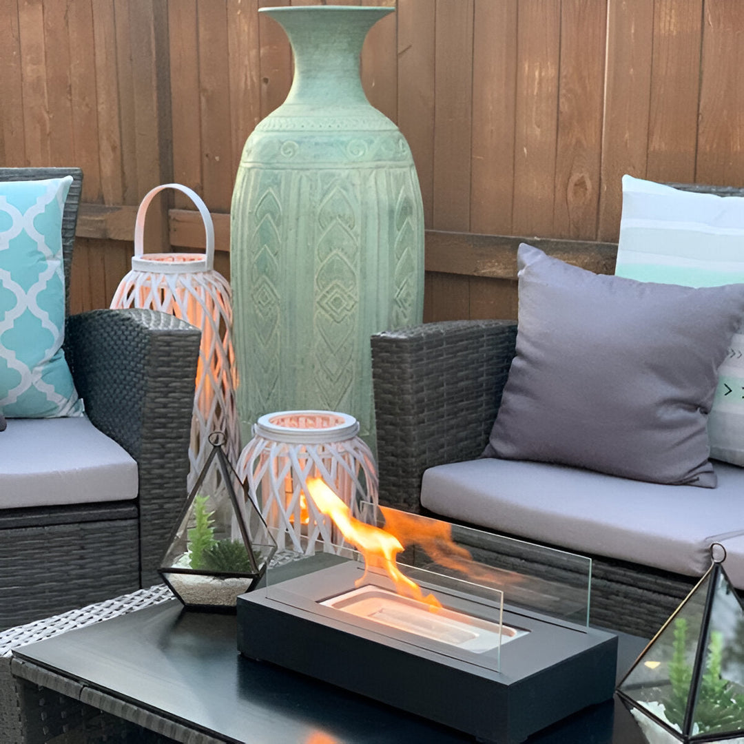 SereniFire | Cheminée de table moderne au bioéthanol – Sans fumée, durable et design élégant