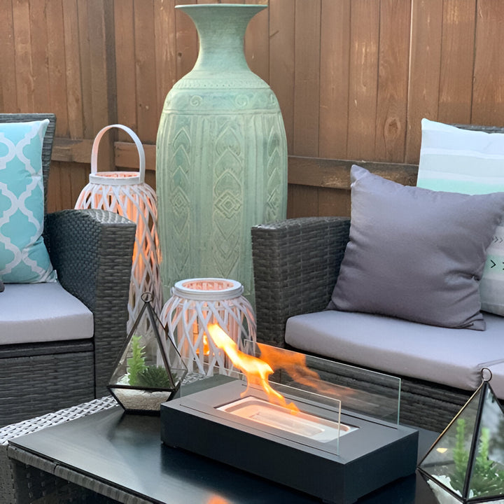 SereniFire | Cheminée de table moderne au bioéthanol – Sans fumée, durable et design élégant