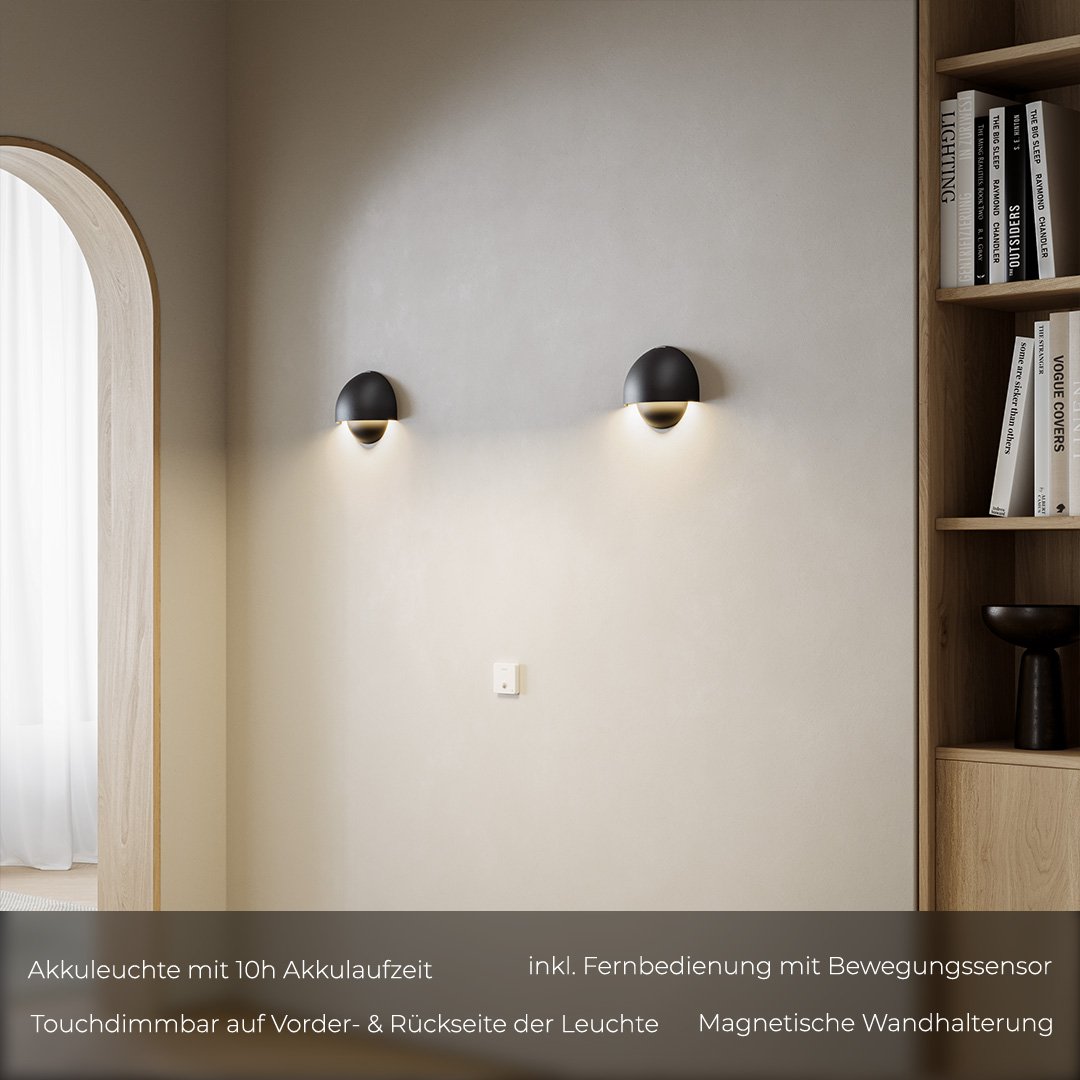 Orion™ Applique LED | Sans Fil ou Avec Câble | Lumière Chaude et Ambiante pour Intérieur & Extérieur