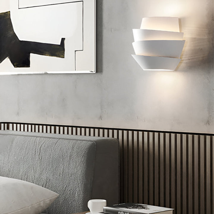 Lampe murale scandinave moderne | Design minimaliste en fer avec double point lumineux