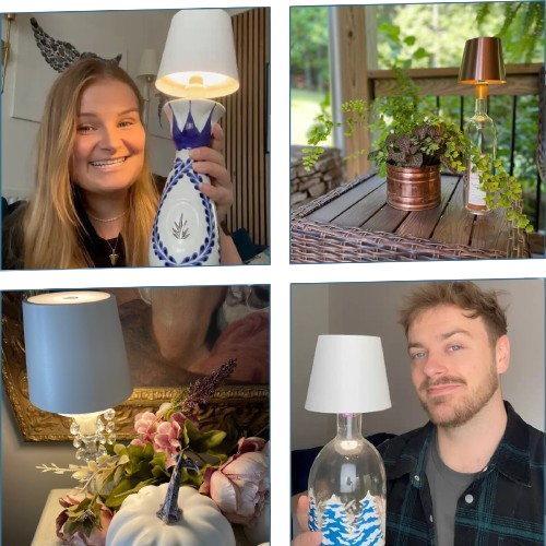 BottleGlow™ Lampe de bouteille sans fil | USB-C et variateur tactile