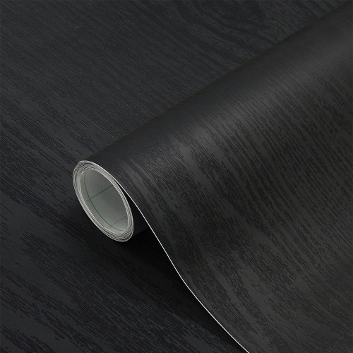 Legno Nero | Papier peint PVC autocollant noir