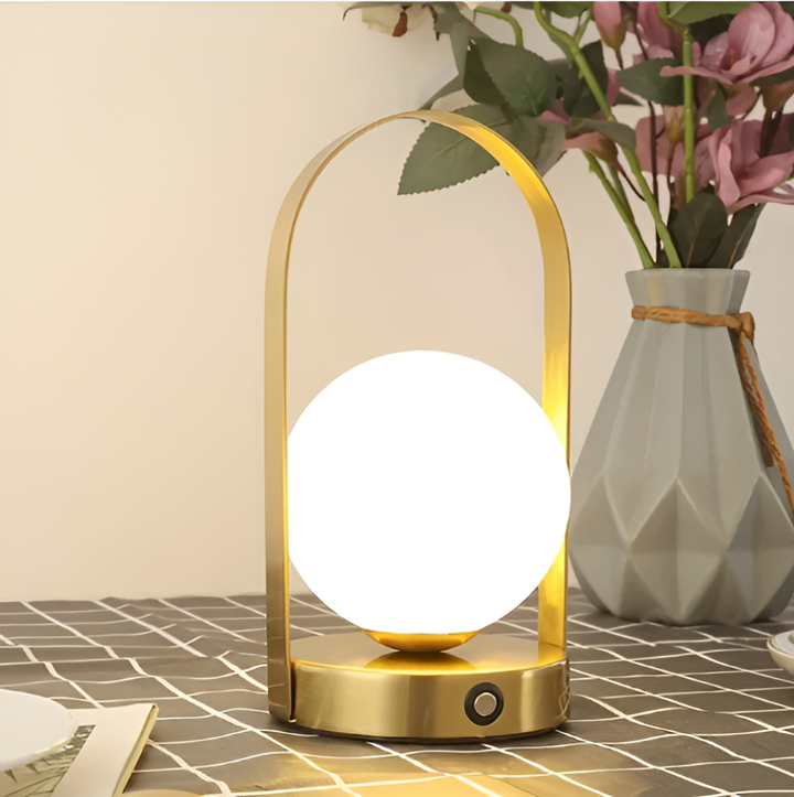 OrbitaLED | Lampe de Table Sans Fil en Forme de Boule – Rechargeable, Inoxydable & Design Élégant