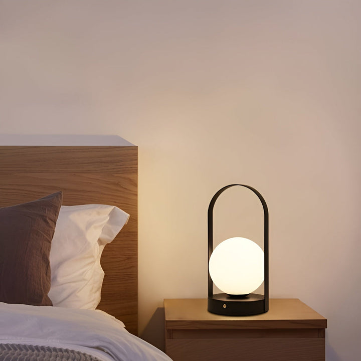 OrbitaLED | Lampe de Table Sans Fil en Forme de Boule – Rechargeable, Inoxydable & Design Élégant