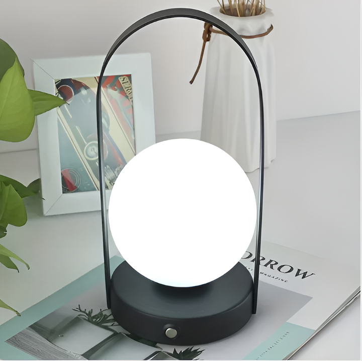 OrbitaLED | Lampe de Table Sans Fil en Forme de Boule – Rechargeable, Inoxydable & Design Élégant