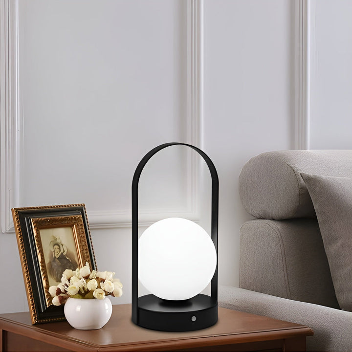OrbitaLED | Lampe de Table Sans Fil en Forme de Boule – Rechargeable, Inoxydable & Design Élégant